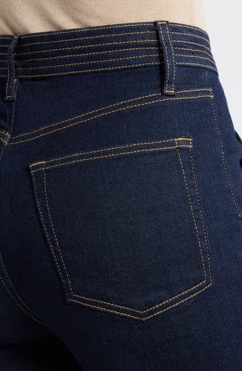 The Trapunto Ankle Straight Leg Jeans