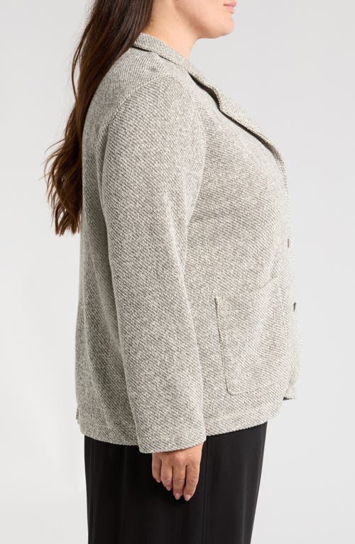 Eileen Fisher Organic Cotton Blazer In Ash
