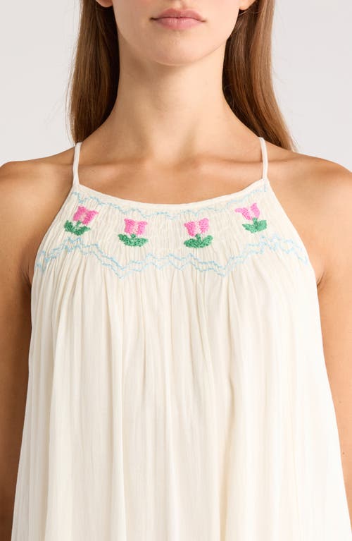 Free People Tip Toeing Tulip Midi Sundress In White
