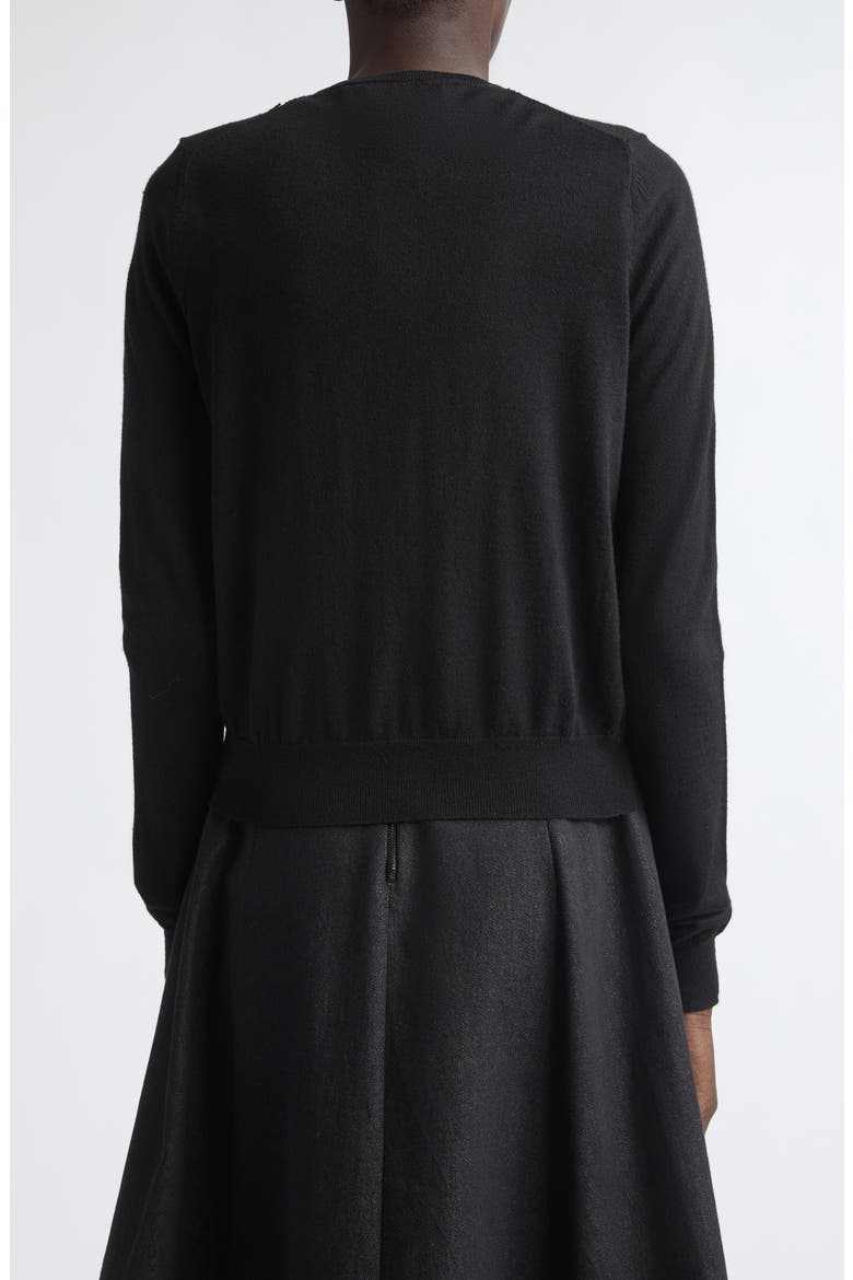 Floral Lace Cardigan, Alternate, color, BLACK