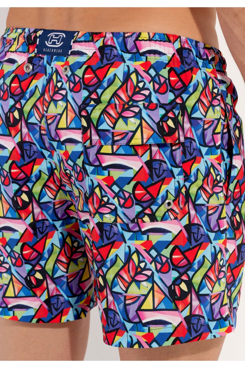 Idylle Beach Boxer, Alternate, color, Multico Print
