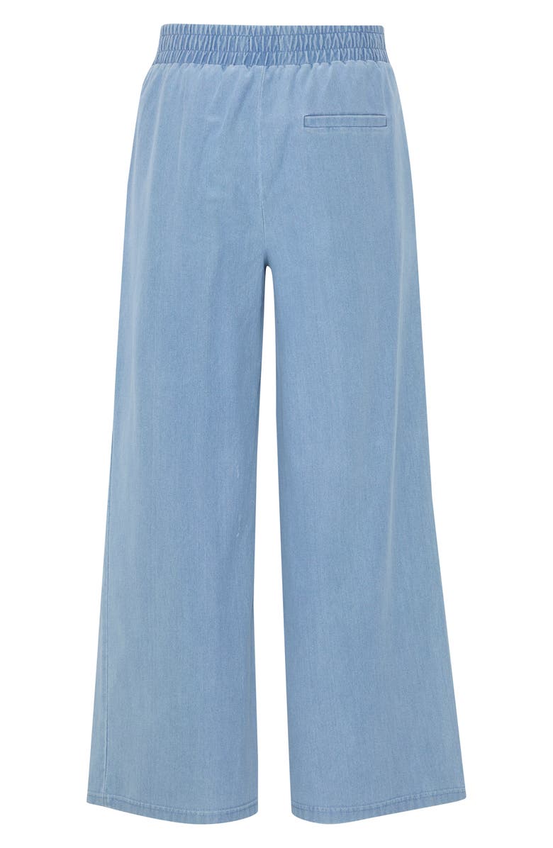 ICHI Ihkate Wide Leg Crop Denim Pants, Alternate, color, Denim Light Blue