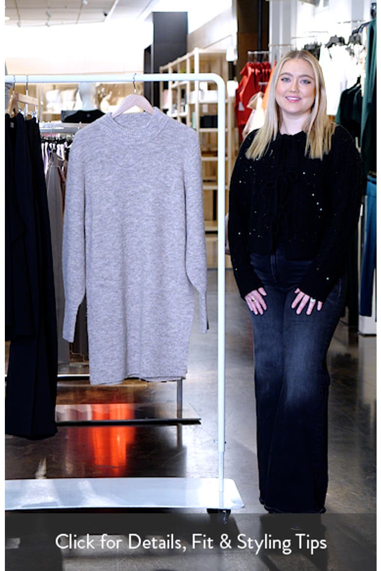 Side Split Mock Neck Longline Sweater video