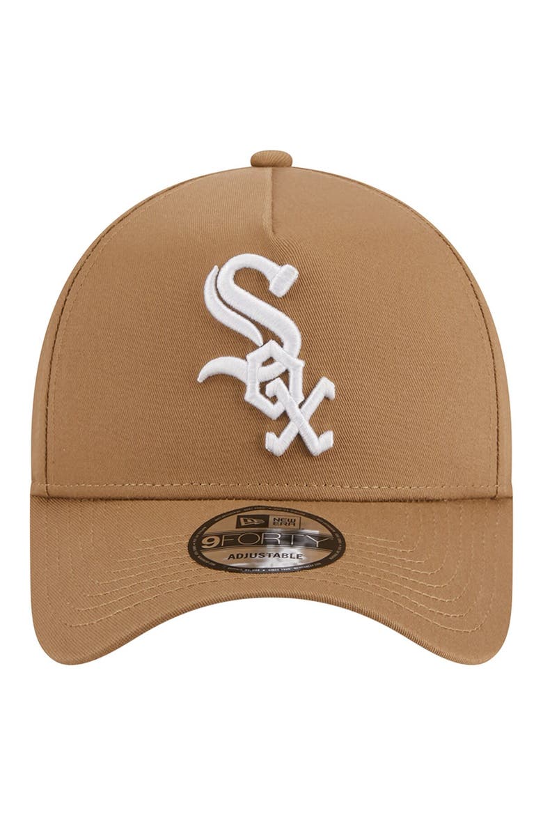 Men's New Era Khaki Chicago White Sox A-Frame 9FORTY Adjustable Hat, Alternate, color, Khaki