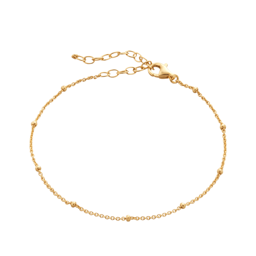 Spero London Fine Beaded Chain Bracelet Satellite In Gold