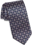 Canali Geometric Medallion Silk Tie