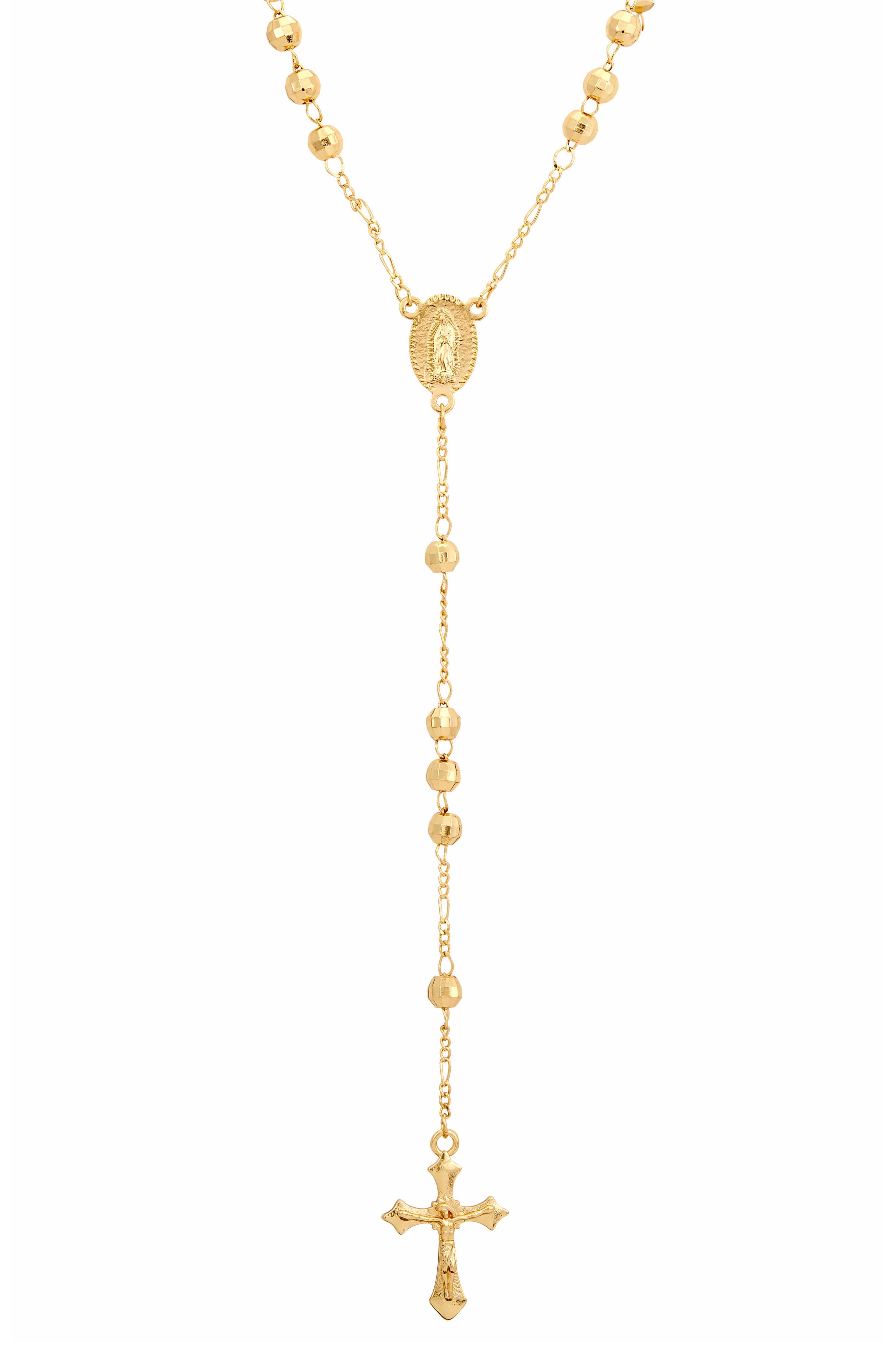 SAVVY CIE JEWELS Faceted Rosary Y-Necklace
