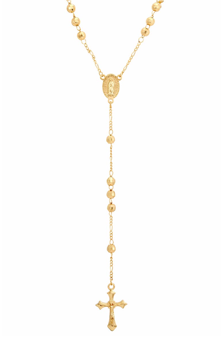 SAVVY CIE JEWELS Faceted Rosary Y-Necklace, Main, color,