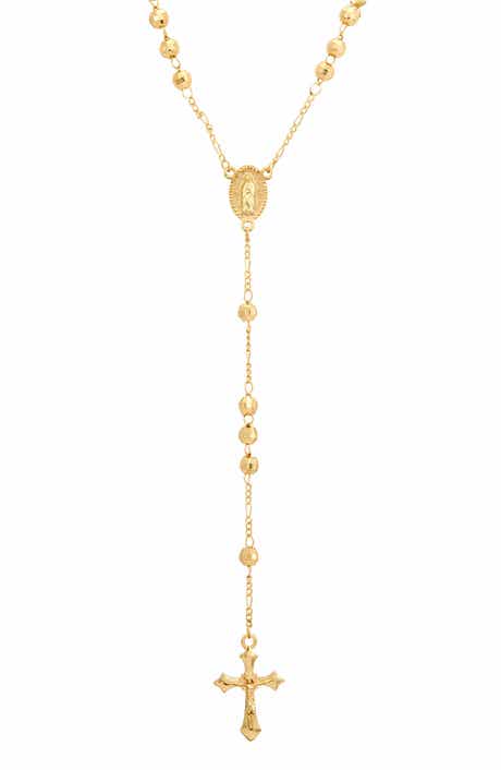 SAVVY CIE JEWELS Faceted Rosary Y-Necklace