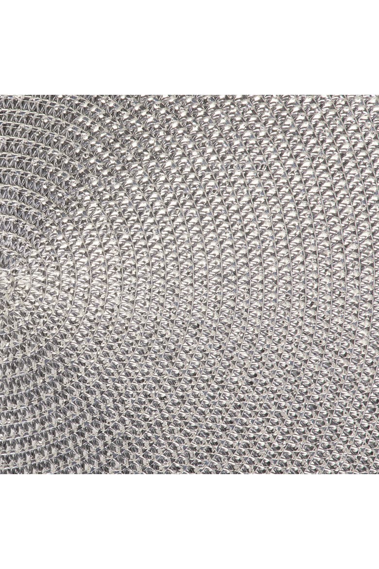 Metallic Round Woven Placemat Set/6, Alternate, color, Silver