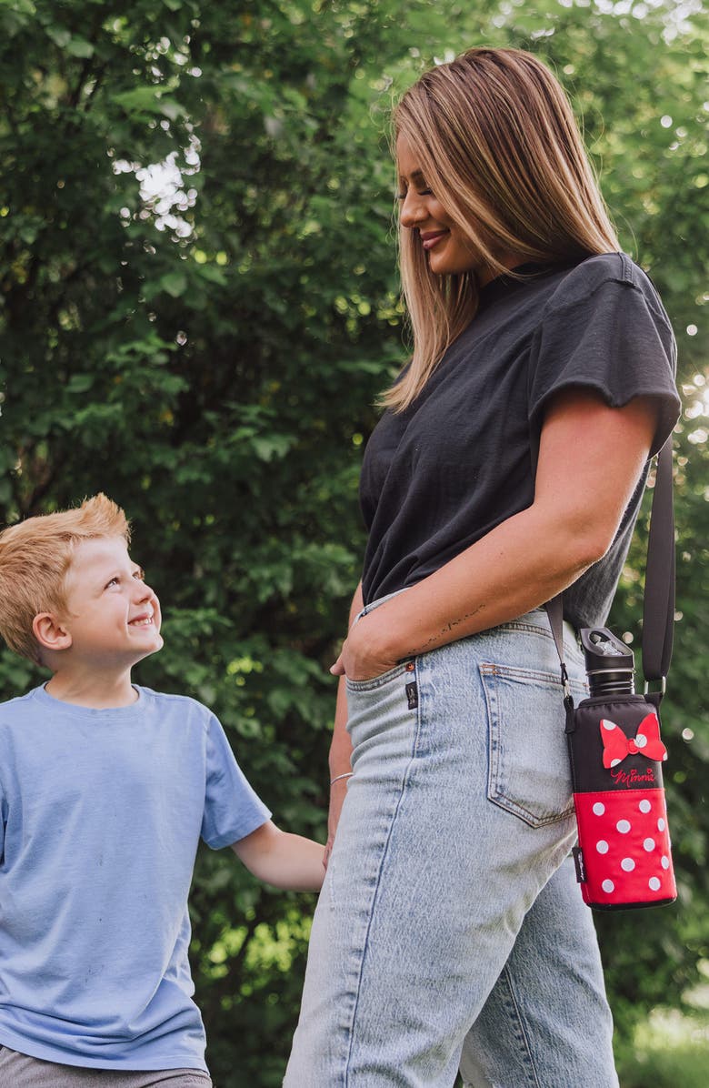 Picnic Time Minnie Mouse Bottle & Cooler Sling, Alternate, color, Black