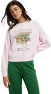 Cotton On Women's Classic Fleece Graphic Raglan Crew Sweatshirt