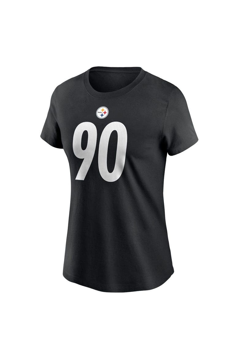 Women's Nike T.J. Watt Black Pittsburgh Steelers Player Name & Number T-Shirt, Alternate, color, Black