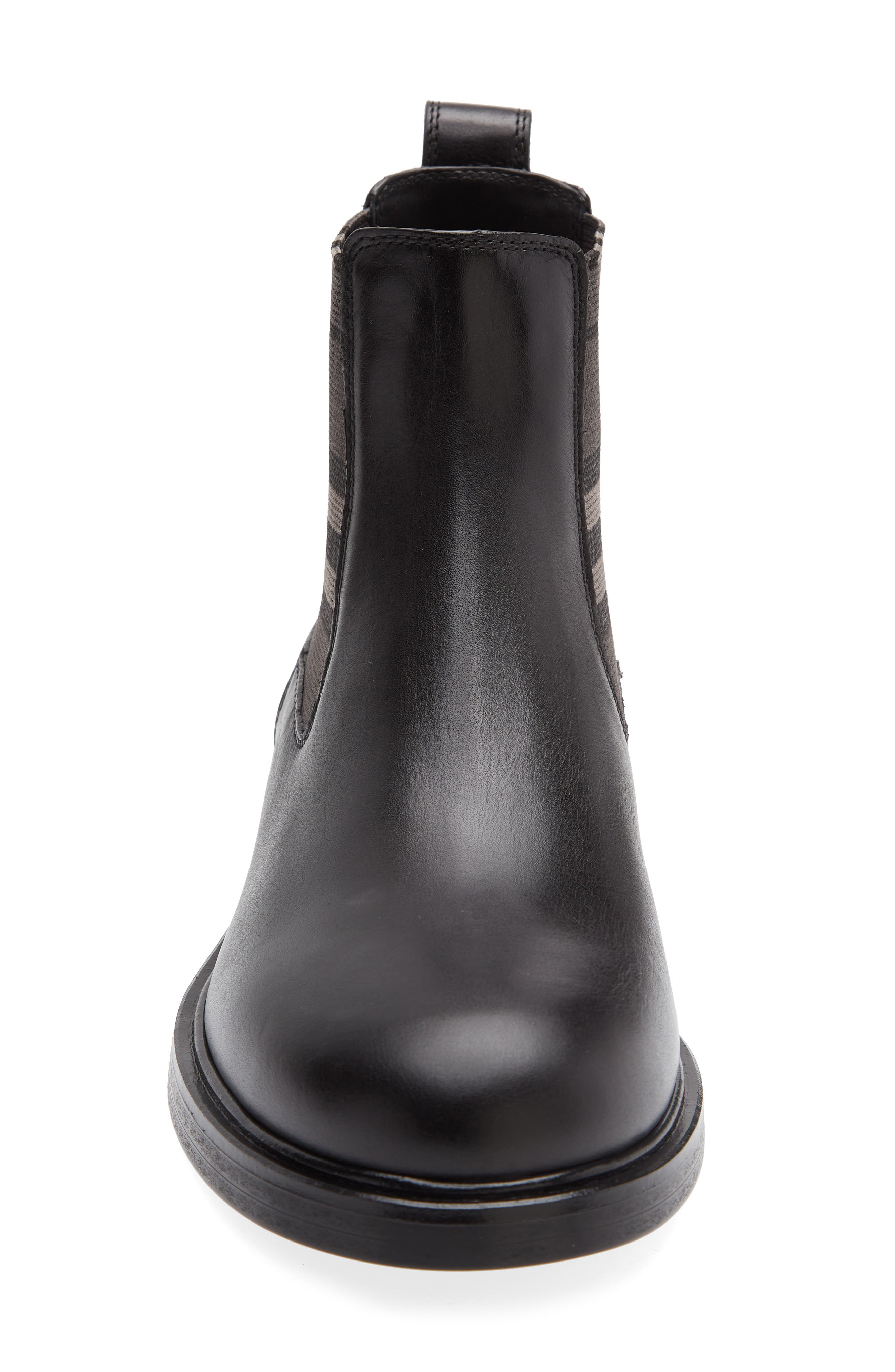 Burberry Pembroke Check Chelsea Boot, Alternate, color, Black