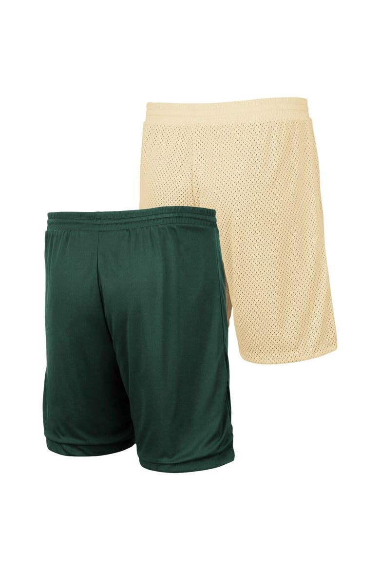 Men's Colosseum Gold/Green Colorado State Rams Wiggum Reversible Shorts, Alternate, color, Gold