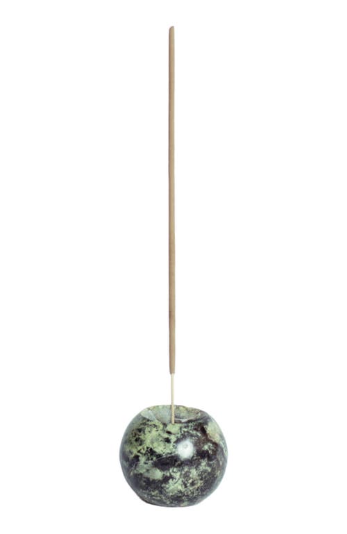 DAR PROYECTOS Gemstone Sphere Incense Holder in Serpentine Green  product