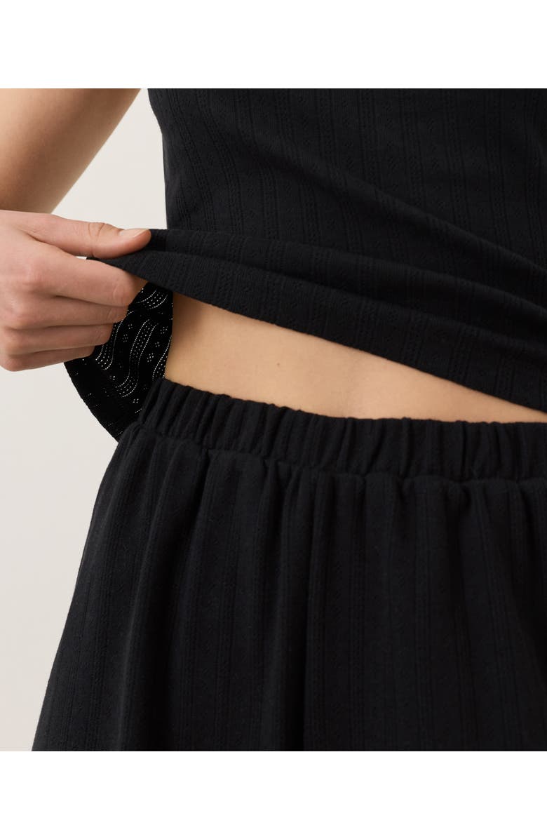 Pact Organic Cotton Pointelle Short, Alternate, color, Black