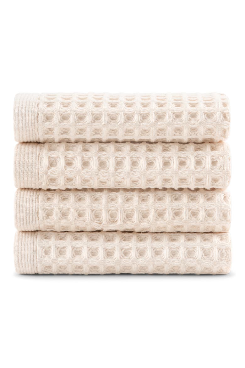 Set of 4 Pure Yarn Dyed Cotton Waffle Washcloths video