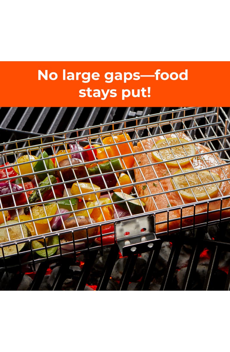 Braize Adjustable Grill Basket, Alternate, color, Grey