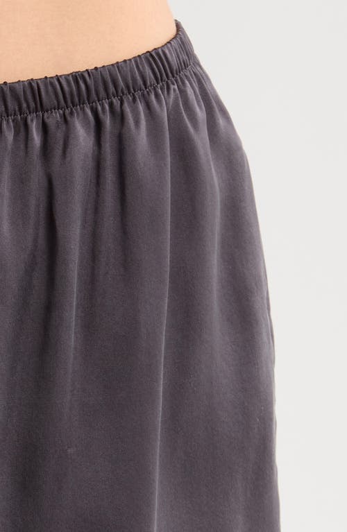 Nordstrom Sandwashed Silk Short Pajamas In Grey Stonehenge