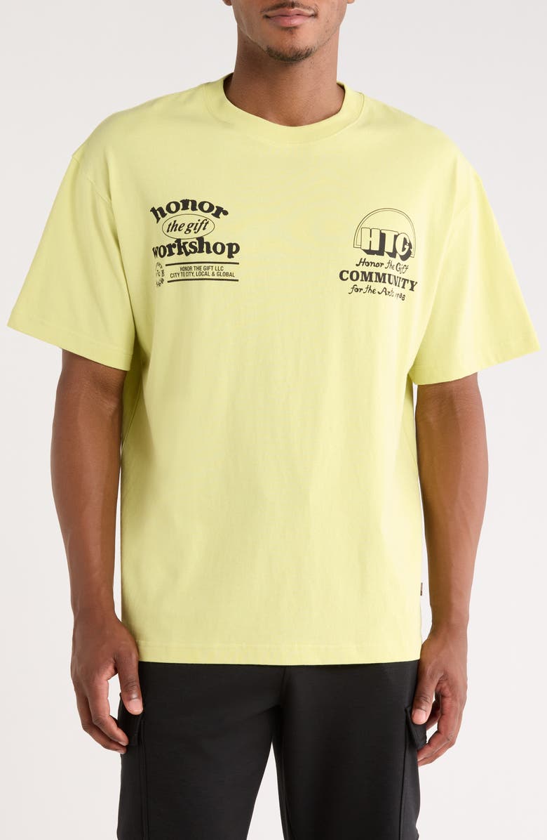 HONOR THE GIFT Workshop Graphic T-Shirt, Main, color, Green