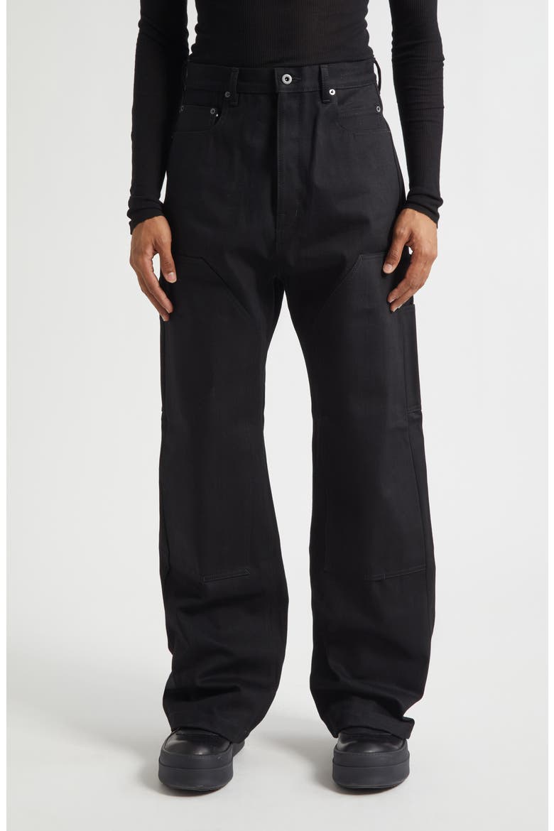 Concordians Strobe Double Knee Jeans, Main, color, BLACK