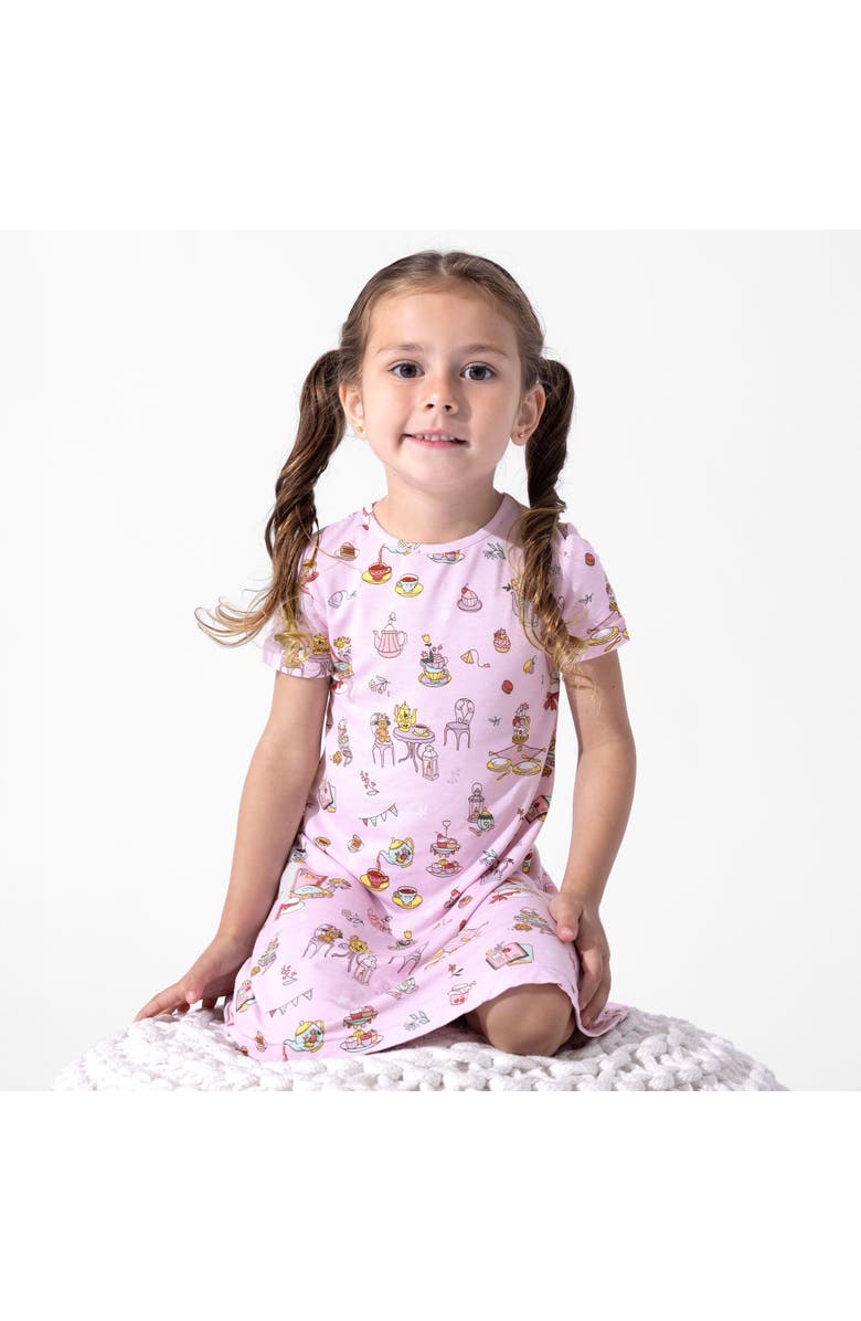 Bellabu Bear Kids' Tea Party Short Sleeve Dress, Alternate, color, Tea Party