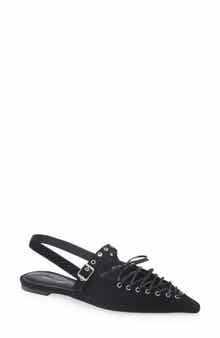 Jeffrey Campbell Geralt Pointed Toe Slingback Flat
