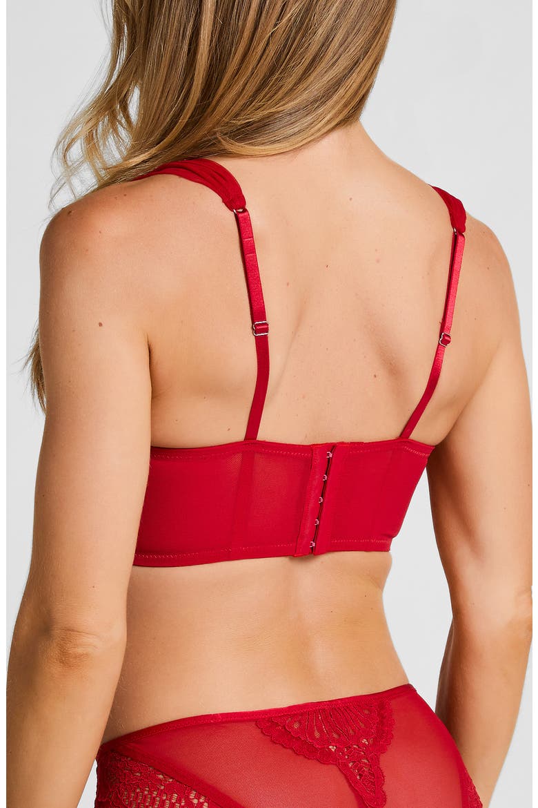 Whitney Padded Underwire Bustier, Alternate, color, CHILI PEPPER