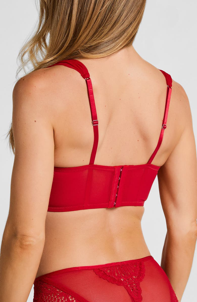 Hunkemöller Whitney Padded Underwire Bustier, Alternate, color, Chili Pepper