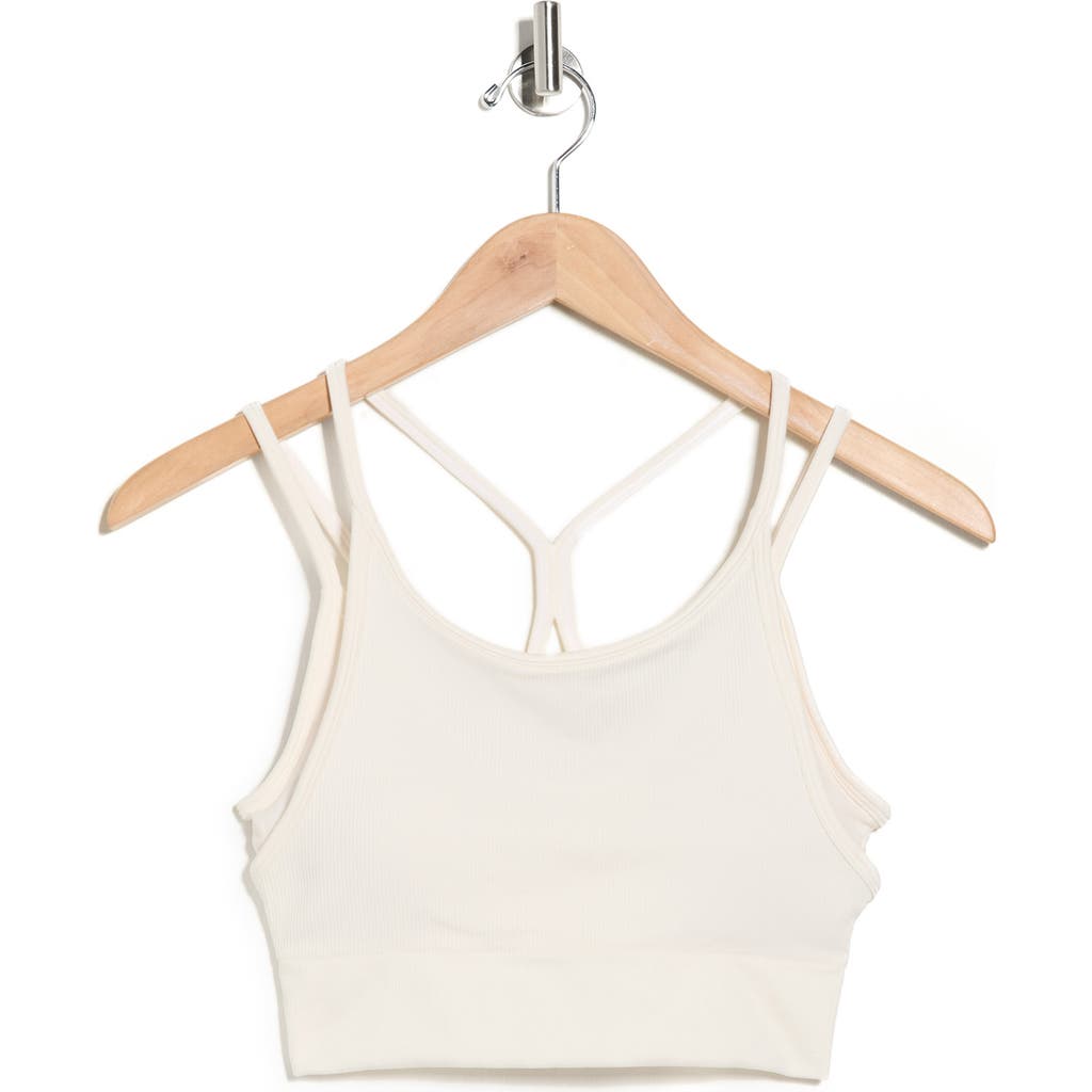 90 Degree By Reflex Lively Seamless Double Layer Bralette In White