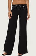 EDIKTED Reeva Polka Dot Foldover Pants