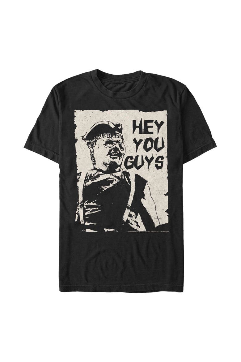 Men's The Goonies Sloth Hey You Guys Graphic T-Shirt, Main, color, Black