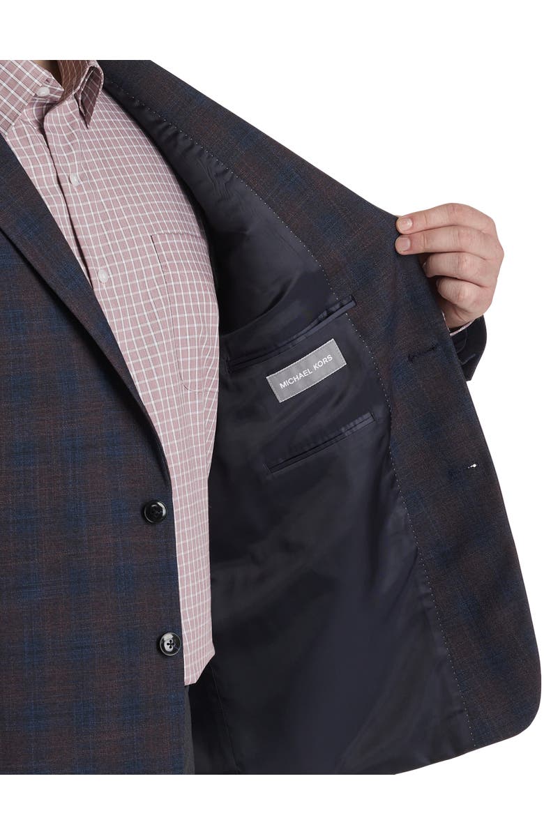 Michael Kors Big & Tall Plaid Sport Coat, Alternate, color, Plum