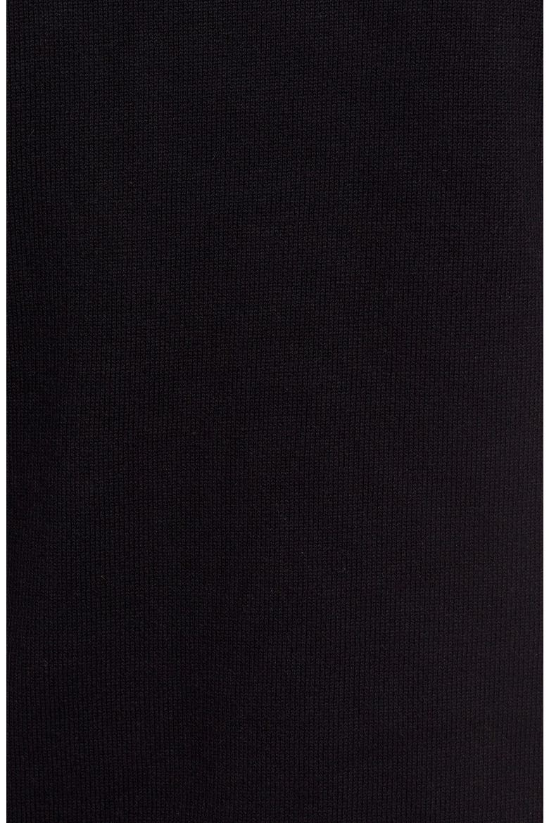 cotton blend mock neck sweater, Alternate, color, BLACK