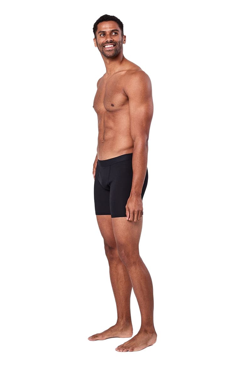 Everyday Extended Boxer Brief 4-Pack Made With Organic Cotton, Alternate, color, Black