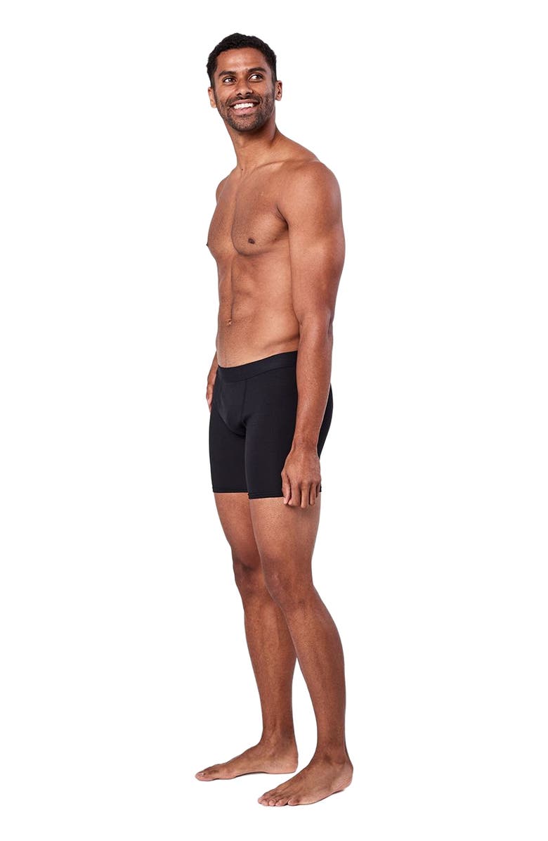 Pact Everyday Extended Boxer Brief 4-Pack Made With Organic Cotton, Alternate, color, Black