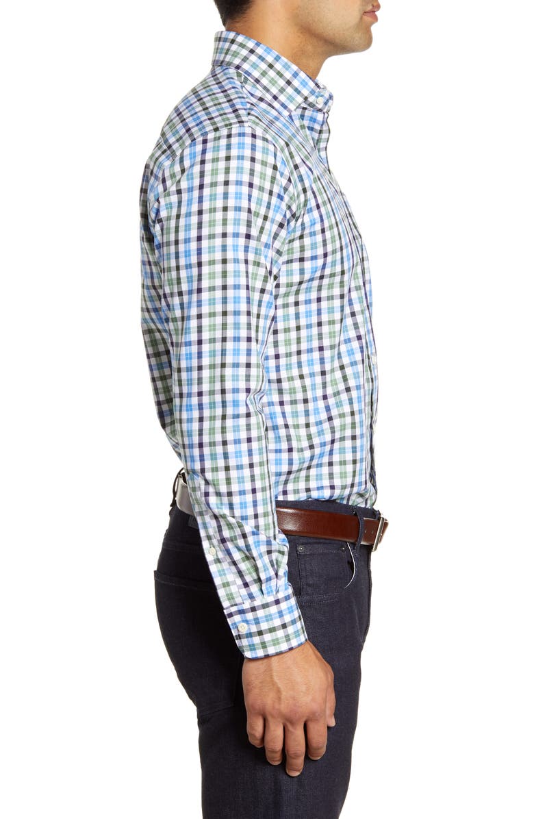 Peter Millar Ocracoke Check Button-Up Shirt, Alternate, color, 