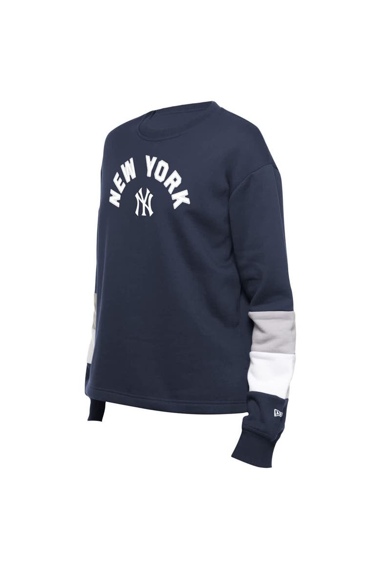 Women's New Era  Navy New York Yankees Gameday Crewneck Sweatshirt, Alternate, color, Navy