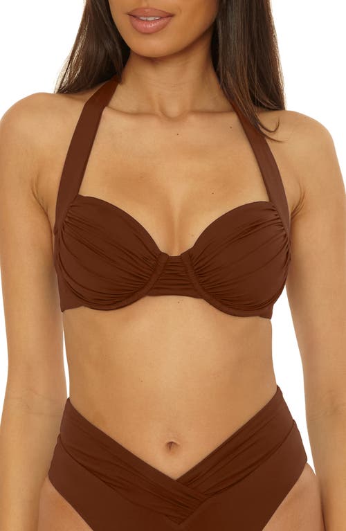 Becca Color Code Underwire Bikini Top In Brown