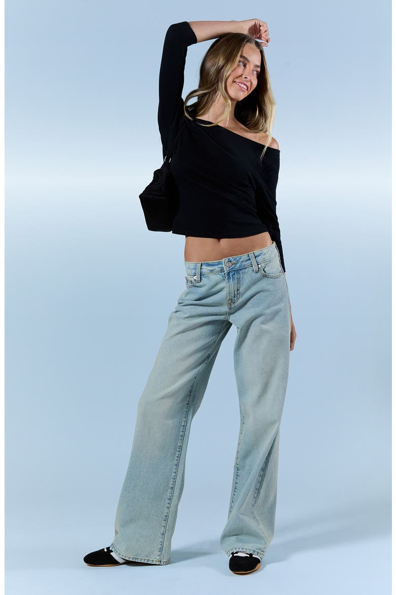 Casey Low Rise Baggy Jeans, Alternate, color, LIGHT INDIGO