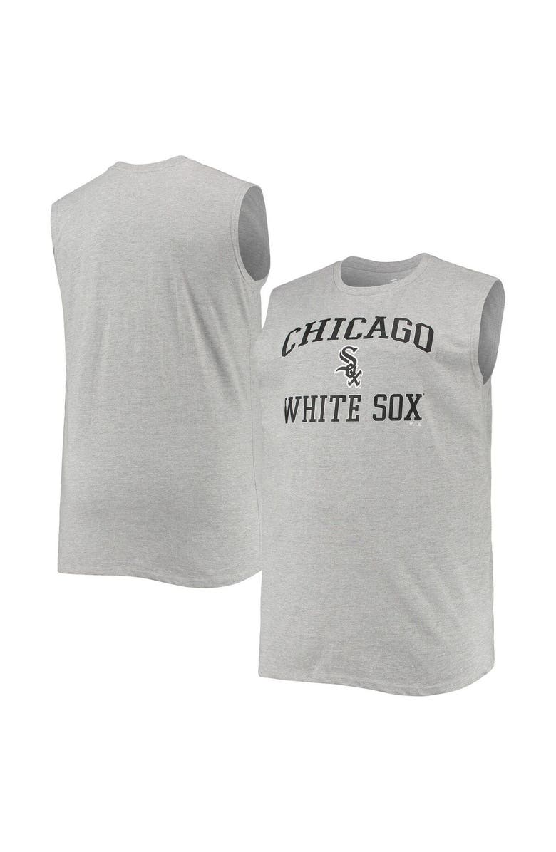 PROFILE Men's Heathered Gray Chicago White Sox Big & Tall Jersey Muscle Tank Top, Main, color, 