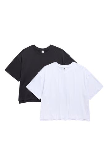 90 Degree By Reflex Echo 2-pack Supersoft High-low Boxy T-shirts In Multi