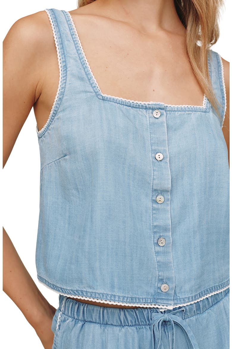 Square Neck Button-Up Tank, Alternate, color, OMBRE MIST WASH