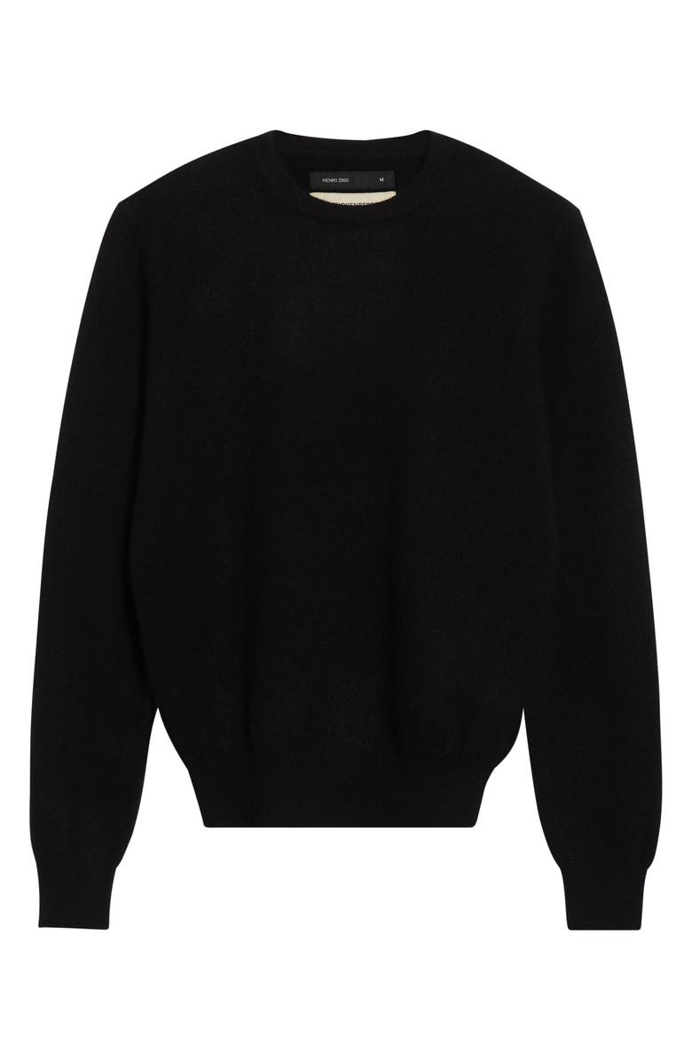 FRENCKENBERGER Mini Cashmere Crewneck Sweater, Alternate, color, Black