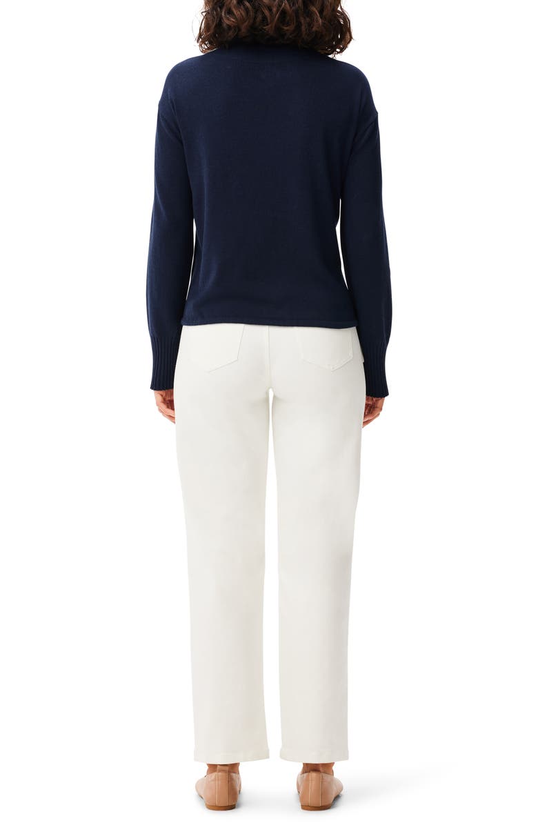 NIC+ZOE Tie Trim Sweater, Alternate, color, Dark Indigo