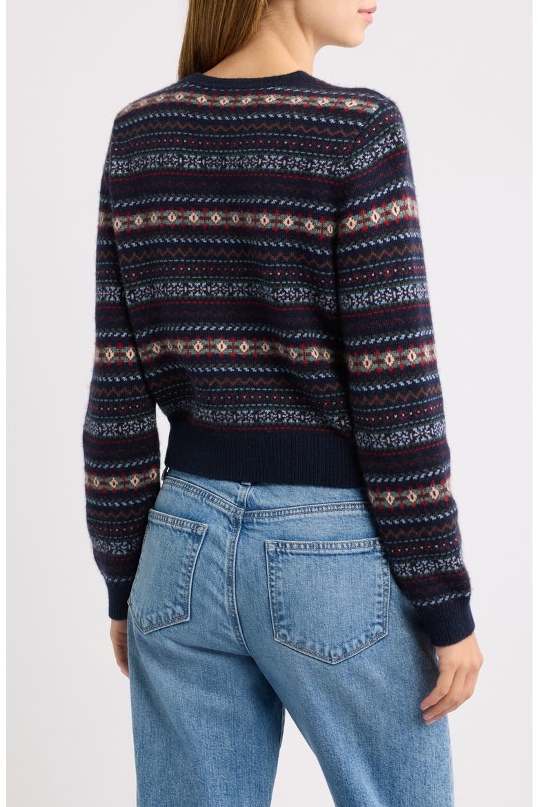 Faustine Fair Isle Cardigan, Alternate, color, NAVY DASHWOOD FAIR ISLE