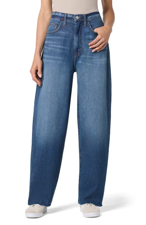 High Waist Barrel Leg Jeans (Kusama)