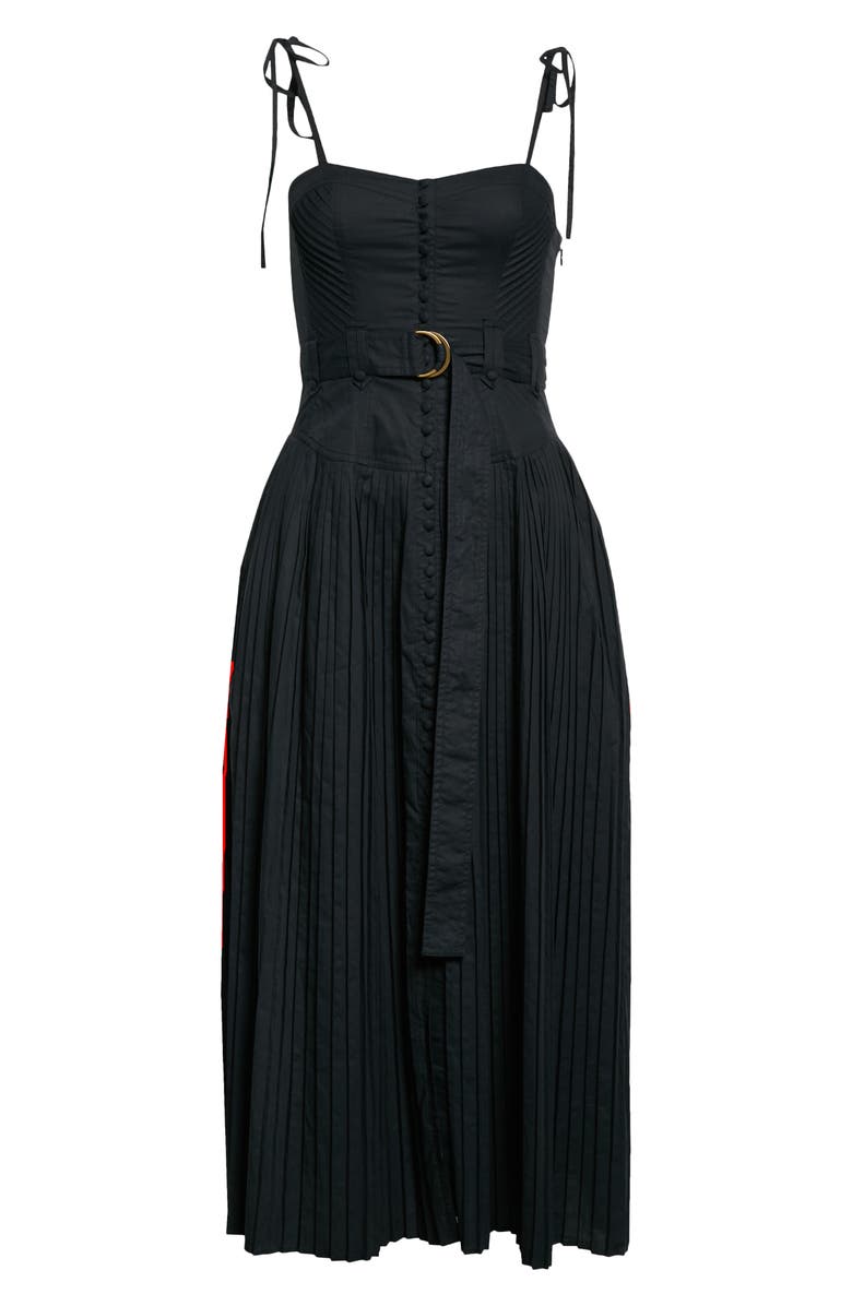 Ulla Johnson Cosette Belted Midi Dress, Alternate, color, 