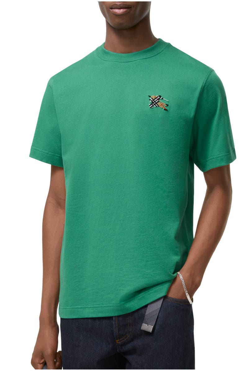Burberry Cotton T-shirt, Main, color, Jade Green